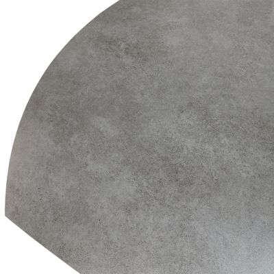 Table extensible ovale 120-180 cm céramique gris béton - ADELPHIA 2