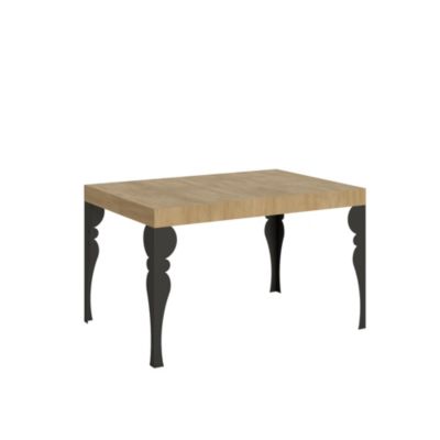 Table Extensible Paxon 140/224X80Cm Chêne Naturel Avec Pieds Anthracite