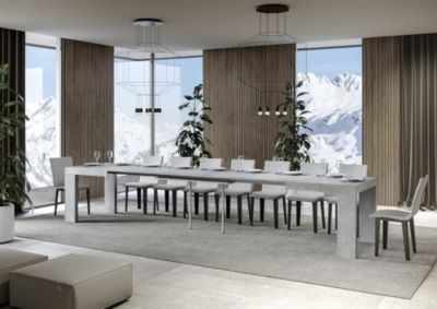 Table extensible Roxell 120/380x90 cm béton