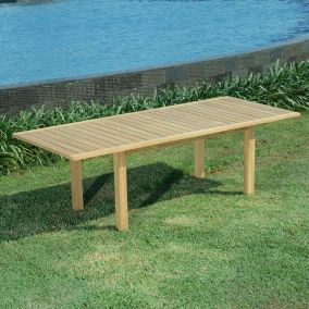 Table extensible teck massif Constantine 174/234 x100 cm