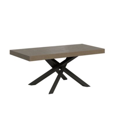 Table Extensible Volantis Premium Grise Tourterelle 120/224X90 Cm Avec Pieds Anthracite