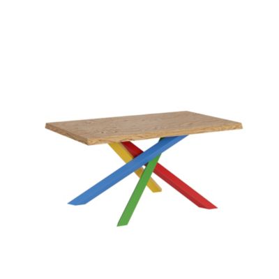 Table Fixe 90X140 Cm Versalux Pieds Chêne Écorcé 4/B