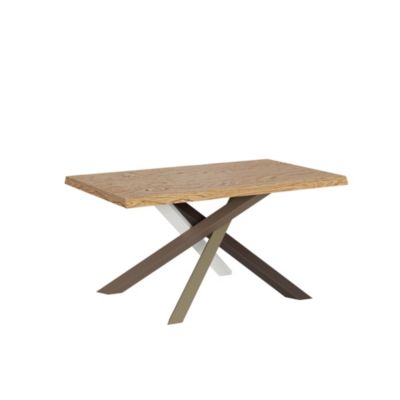 Table Fixe 90X140 Cm Versalux Pieds Chêne Écorcé 4/C