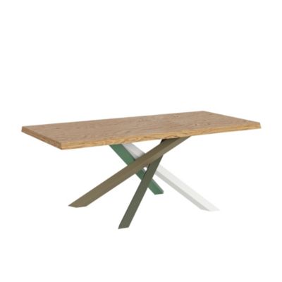 Table Fixe 90X200 Cm Versalux Pieds Chêne Écorcé 4/A