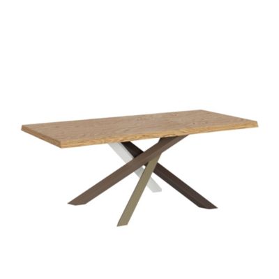 Table Fixe 90X200 Cm Versalux Pieds Chêne Écorcé 4/C