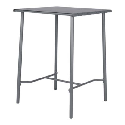 Table haute acier mat gris foncé L.76.6 x l.76 x H.106cm Lithari GoodHome