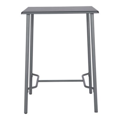 Table haute acier mat gris foncé L.76.6 x l.76 x H.106cm Lithari GoodHome