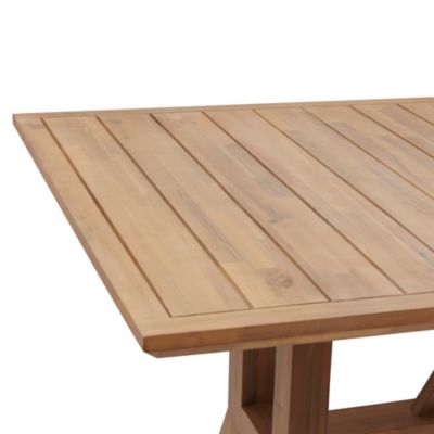 Table haute de jardin 8 personnes Papouasie coloris tahini Hespéride L.210 x l.95 x H.95 cm