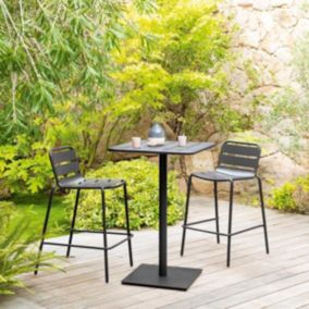 Table haute de jardin Phuket Graphite - Hespéride