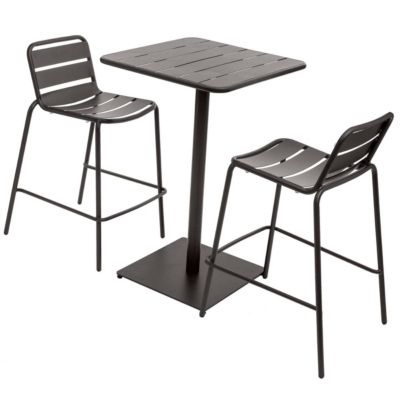 Table haute de jardin Phuket Graphite - Hespéride