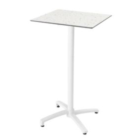 Table haute de terrasse 60 x 60 cm inclinable stratifié terrazzo   Oviala