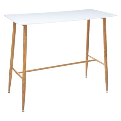 Table haute design scandinave Roka - L. 120 x H. 105 cm - Blanc