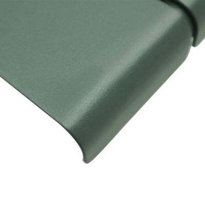 Table haute Lithari GoodHome acier mat vert laurier L.76.6 x l.76 x H.106cm