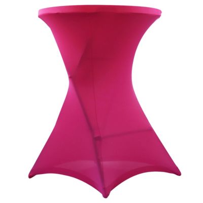 Table haute mange debout + housse rose  Oviala