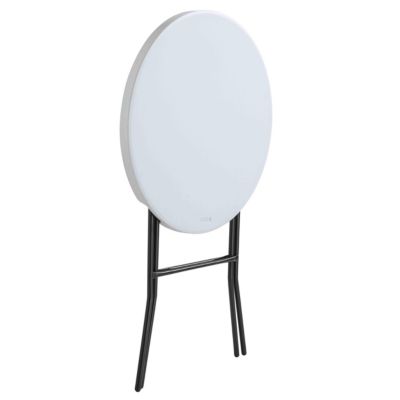 Table haute mange debout + housse rose  Oviala
