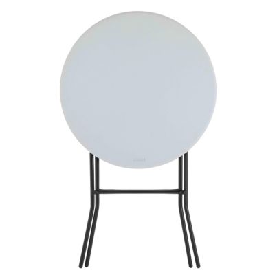 Table haute mange debout + housse rose  Oviala