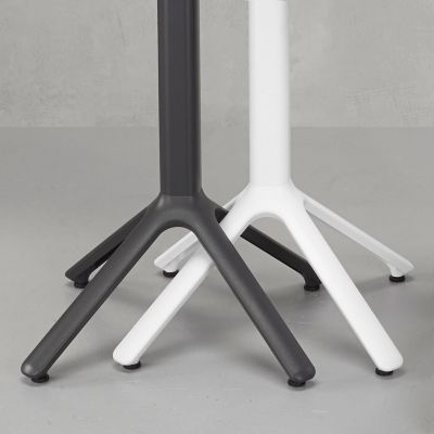 Table haute pliable Nemo blanche pour extérieur chêne clair 60x60 - Restootab