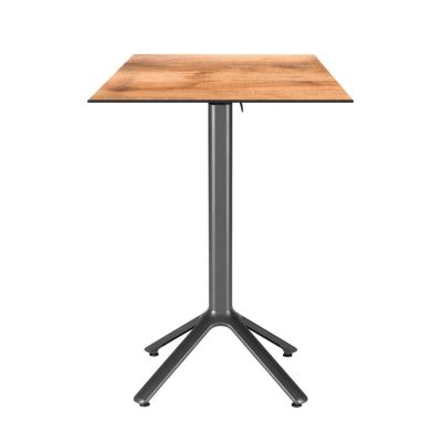 Table haute pliable Nemo pour intérieur/extérieur boisée 60x60 - Restootab