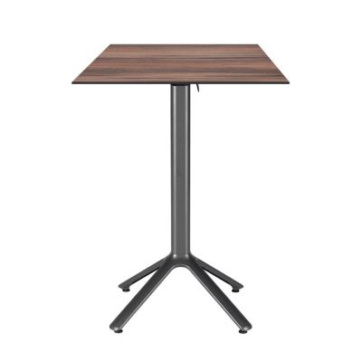 Table haute pliable Nemo pour intérieur/extérieur bois foncé 60x60 - Restootab