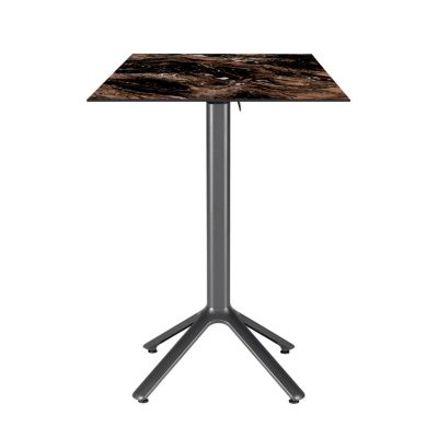 Table haute pliable Nemo pour intérieur/extérieur marbre luxe 60x60 - Restootab
