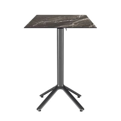 Table haute pliable Nemo pour intérieur/extérieur marbre veiné 60x60 - Restootab