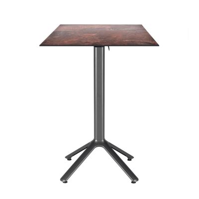 Table haute pliable Nemo pour intérieur/extérieur rouille 60x60 - Restootab