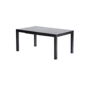 Table HPL Star 6/10 personnes structure aluminium noire, plateau HPL gris