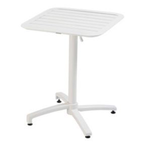 Table inclinable de terrasse 60 x 60 cm blanc  Oviala