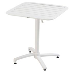 Table inclinable de terrasse 70 x 70 cm blanc  Oviala