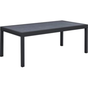 Table jardin en aluminium extensible "Lagos"  200320 x 105 x 76 cm  Noir