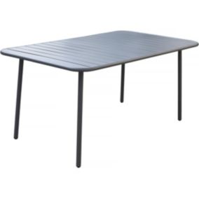 Table jardin en métal "Bilbao"  150 x 90 x 71 cm  Gris