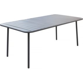 Table jardin en métal "Bilbao"  180 x 90 x 71 cm  Gris