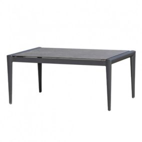 Table jardin plateau verre trempé pour 6 convives - LOKI