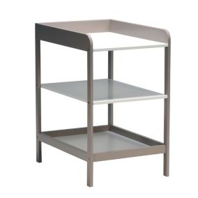 Table à langer Plan à langer LOLA 75x55x90cm bois massif couleur Gris et blanc