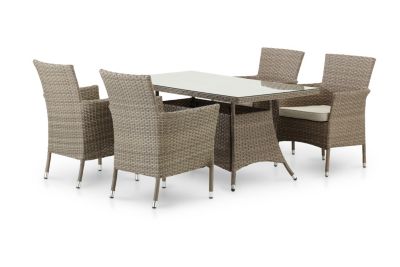 Table à manger 140x80x68cm cm et 4 chaises - Bolonia