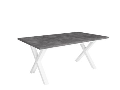 Table à manger 167x90x75cm couleur Pieds bois couleur gris ciment