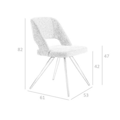 Table à manger acier dimensions 53 x 61 x 82 cm pour salle à manger design technique et robuste