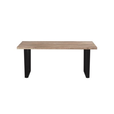 Table à manger ALTONIA  180x90 cm  Effet bois de manguier  Pieds métal  Design industriel et chaleureux