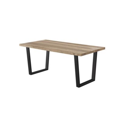 Table à manger ALTONIA  180x90 cm  Effet bois de manguier  Pieds métal  Design industriel et chaleureux