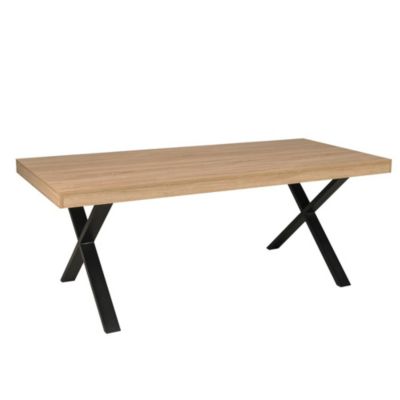 Table à manger CADIX, 8 personnes, 180 x 90 cm / Décor Chêne blanchi