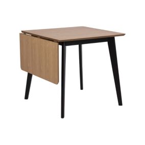 Table à manger carrée extensible en bois L80/120 - LETA