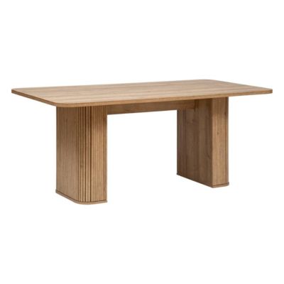 Table à manger "Colva" en placage effet bois L180cm - Atmosphera