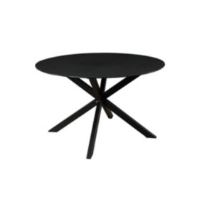 Table à manger de jardin ronde en aluminium D.120 cm - Anthracite - PORTOFINO de MYLIA