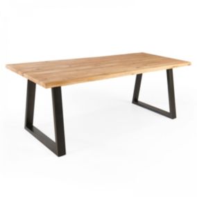 Table à manger en bois bords irréguliers 200 x 95 x 75 cm  Oviala