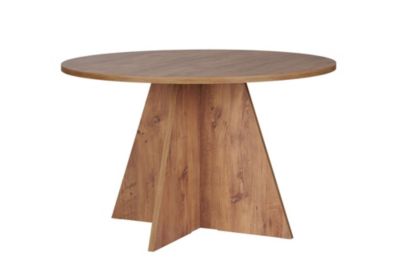 Table à manger en bois "Virella"  120 x 120 x 75 cm  Travertin