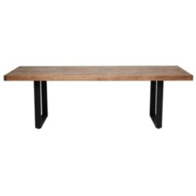 Table à manger en teck massif chevron L300 cm - JOSEPHINE