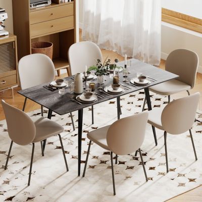 Table à manger extensible - 120 160 cm - 6 - 8 personnes - Pieds en ...