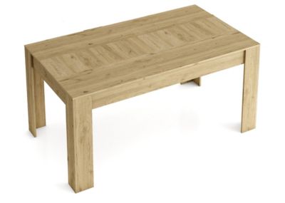 Table à manger, extensible de 140-200x90x76cm, couleur Naturale mat