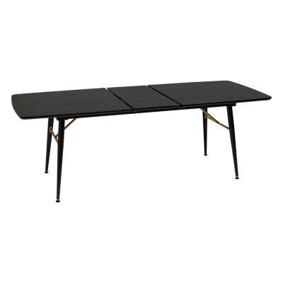 Table à manger extensible en bois pour 6 à 8 personnes AUBREY - Noir | Castorama