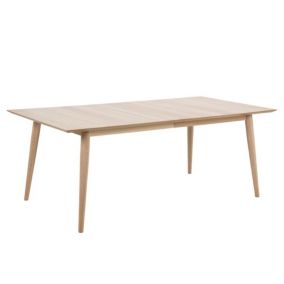 Table à manger extensible en chêne blanchi 8 à 14 couverts L200/300 - CENTIOR